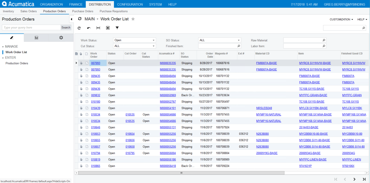 Acumatica Job Shop Manufacturing Acumatica Isv Solutions